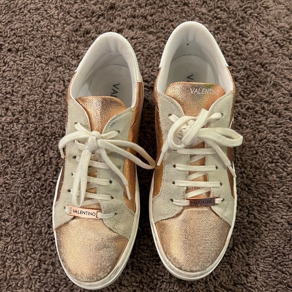 VALENTINO BY MARIO VALENTINO
Sela Metallic Platform Sneakers - Picture 3 of 14